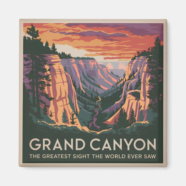 Aimant Grand Canyon USA vintage (Devant)