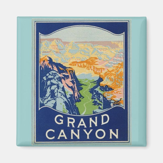 Aimant Grand Canyon - Vintage voyage (Devant)