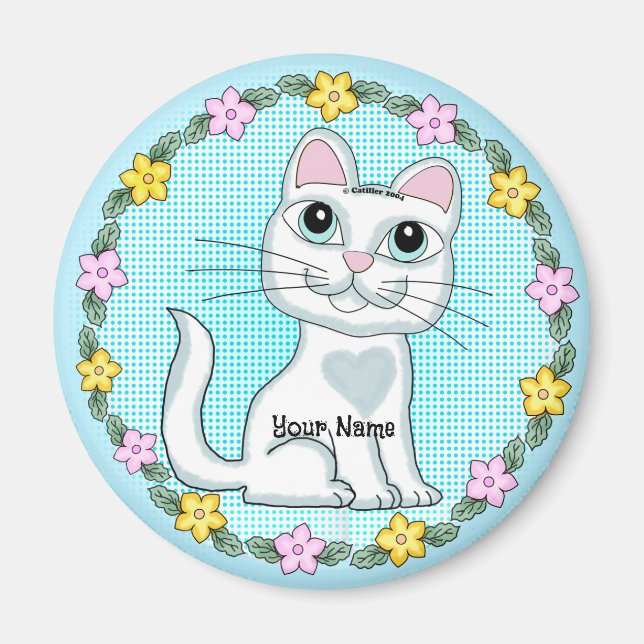 Aimant Grand Chaton aux Grands Yeux  (Devant)