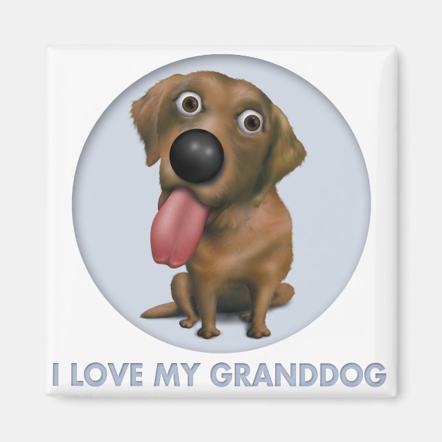Aimant Grand-chien du Labrador Retriever (chocolat) (Devant)