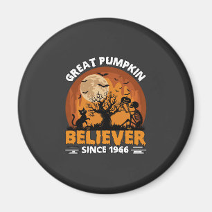 Aimant Grand Croyant Citrouille Depuis Halloween Squelett