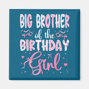 Aimant Grand frère de la fille d'anniversaire Coque Nk as