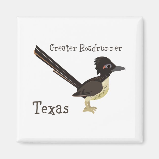 Aimant Grand Géocoucou du Texas (Devant)