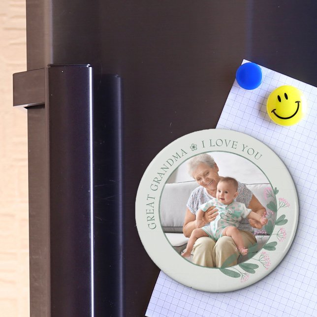 Aimant Grand grand-mère vous aimez violet Fleur sauvage p (Créateur téléchargé)