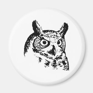 Aimant Grand logo de hibou à cornes