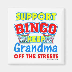Aimant Grand-maman de bingo-test de soutien