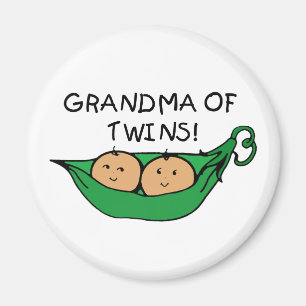 Aimant Grand-maman de cosse de jumeaux