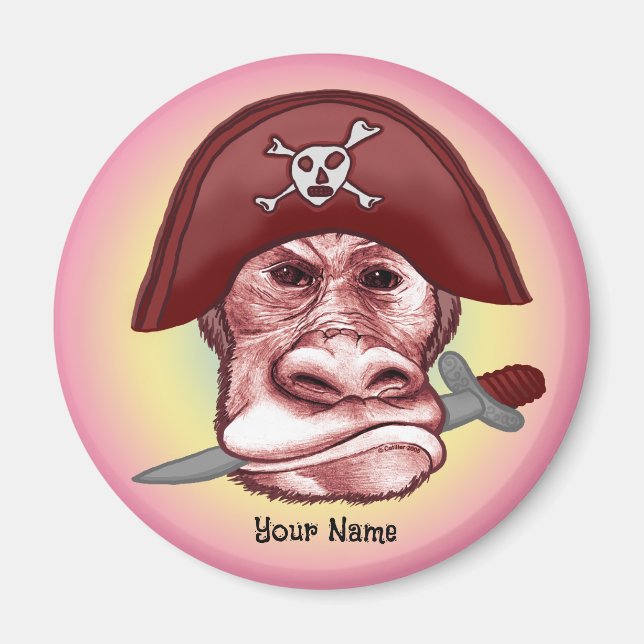 Aimant Grand Méchant Singe Pirate  (Devant)