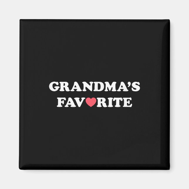 Aimant Grand-mère & #39 ; s Favorite (avec Coeur Rouge) T (Devant)
