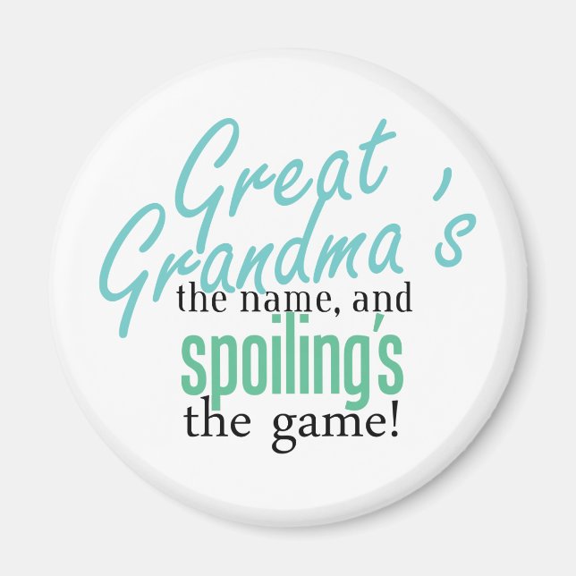Aimant Grand-mère&apos ; s Nom, et Spoiling&apos ; s (Devant)