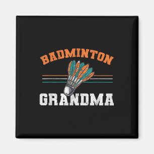 Aimant Grand-mère de badminton grand-mère volant femmes b