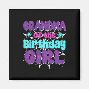 Aimant Grand-Mère De L'Anniversaire Fille Araignée Web Fa