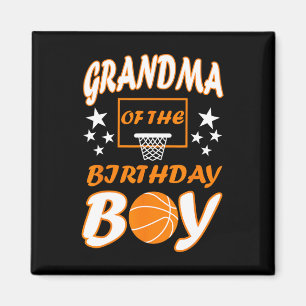 Aimant Grand-mère de l'Anniversaire garçon Basketball Lov