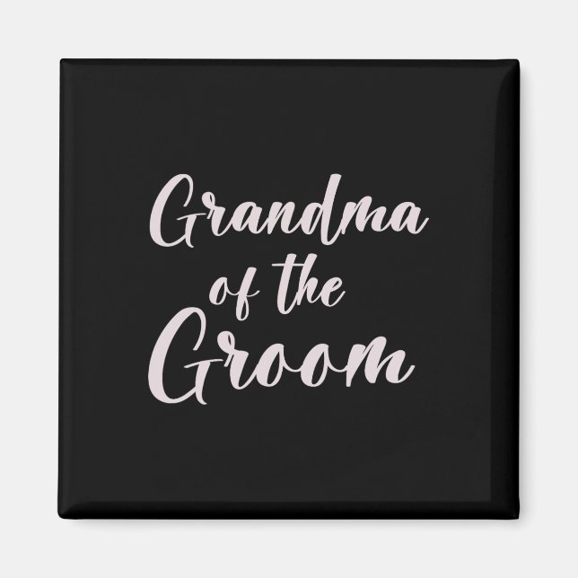 Aimant Grand-Mère De L'Équipe Mariage De Groom Tee De Gro (Devant)