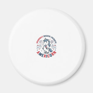 Aimant Grand-mère design de chemise de licorne americorn