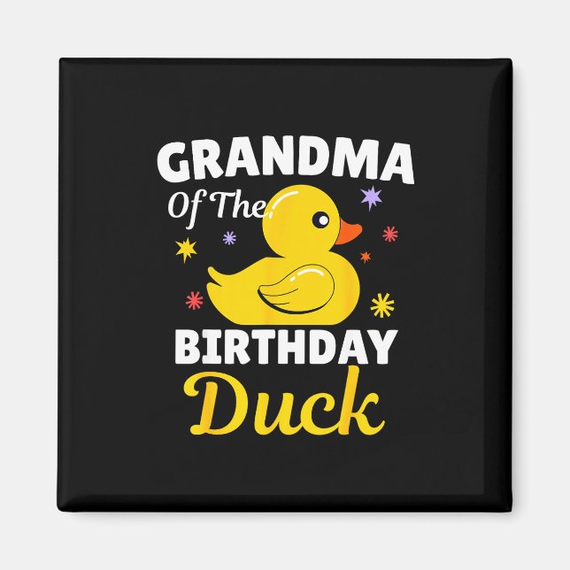 Aimant Grand-mère du garçon canard d'anniversaire Fille c (Devant)