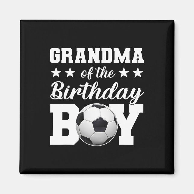 Aimant Grand-mère du garçon de la fête d'anniversaire de  (Devant)