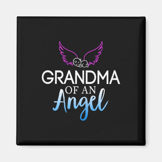 Aimant Grand-mère d'un ange Mois de sensibilisation au sy (Devant)