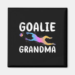 Aimant Grand-mère gardienne de but de football d'une gran