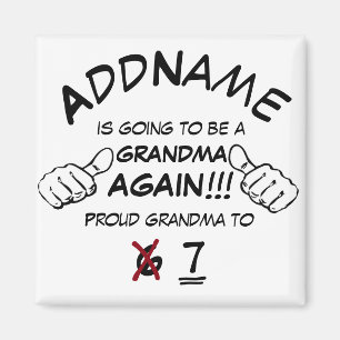 Aimant Grand-mère personnalisée à nouveau