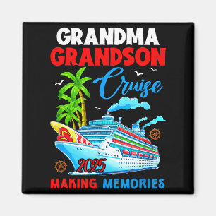 Aimant Grand-mère Petit-fils Croisière 2025 Souvenirs Noë