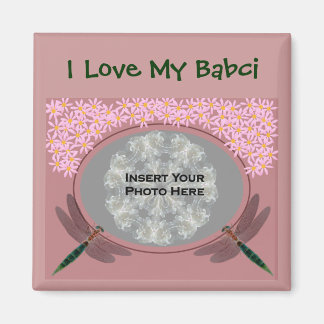 Aimant Grand-mère polonaise Aime Mon Babci Daisies Photo