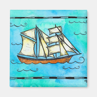 Aimant grand navire - Brigantine Pirate navire