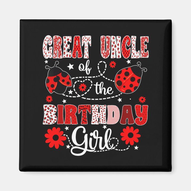 Aimant Grand-oncle de la filleuse de l'anniversaire - coc (Devant)