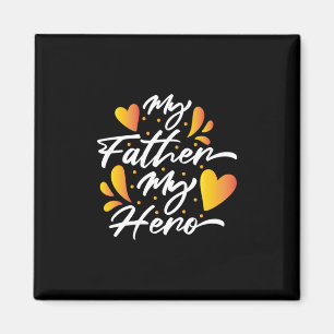 Aimant Grand-père Cadeau   Mon père Mon héros