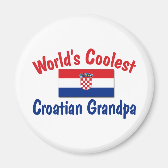 Aimant Grand-père croate le plus froid (Devant)