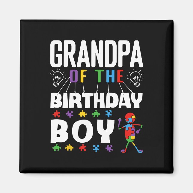 Aimant Grand-Père De L'Anniversaire Boy Sensibilisation s (Devant)