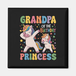 Aimant Grand-Père De L'Anniversaire Princesse Fille Dabbi