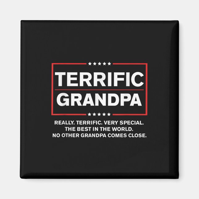 Aimant Grand-père formidable - Drôle campagne Donald Trum (Devant)