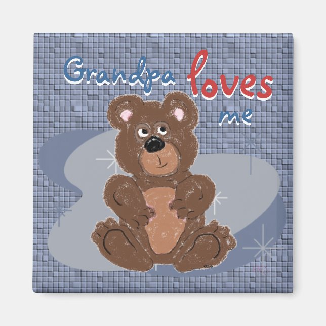 Aimant Grand-père m'aime (Devant)