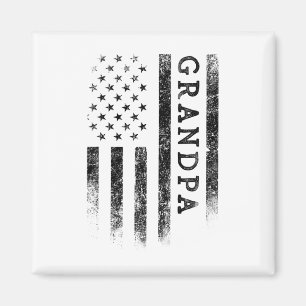 Aimant Grand-père patriotique américain drapeau américain