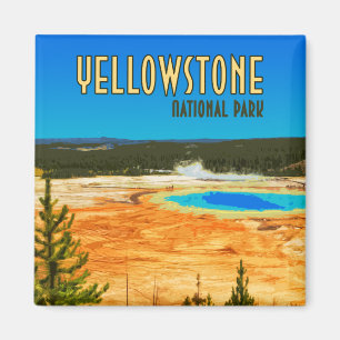 Aimant Grand Prismatic Yellowstone National Park Vintage