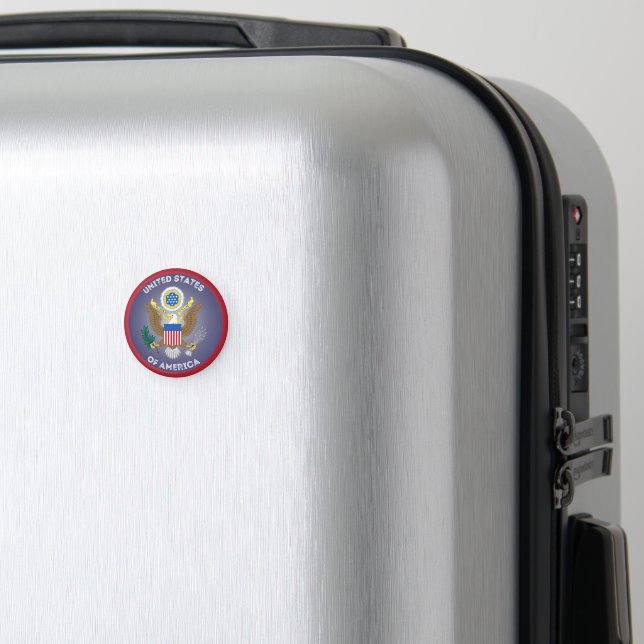 Aimant Grand Sceau de forme circulaire des États-Unis (In Situ (Bagages))