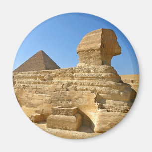 Aimant Grand Sphinx de Gizeh avec la pyramide de Khafre -
