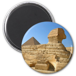 Aimant Grand Sphinx de Gizeh avec la pyramide de Khafre -