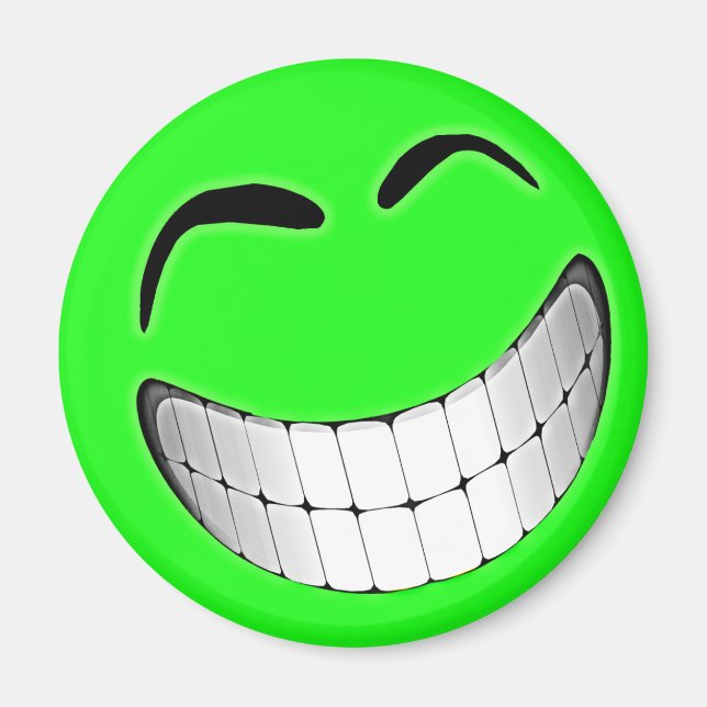 Aimant Grand visage vert (Devant)