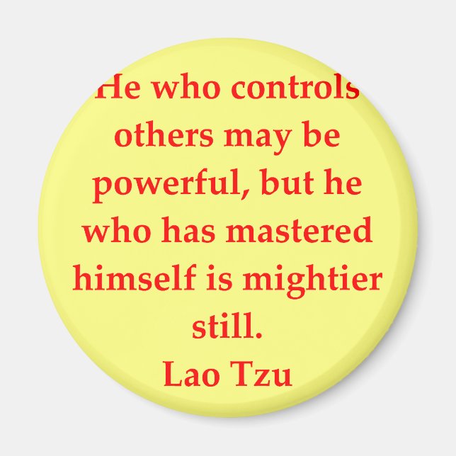 Aimant grande citation Lao Tzu (Devant)