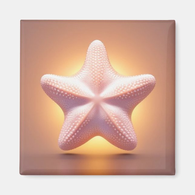 Aimant Grande étoile de mer rose (Devant)