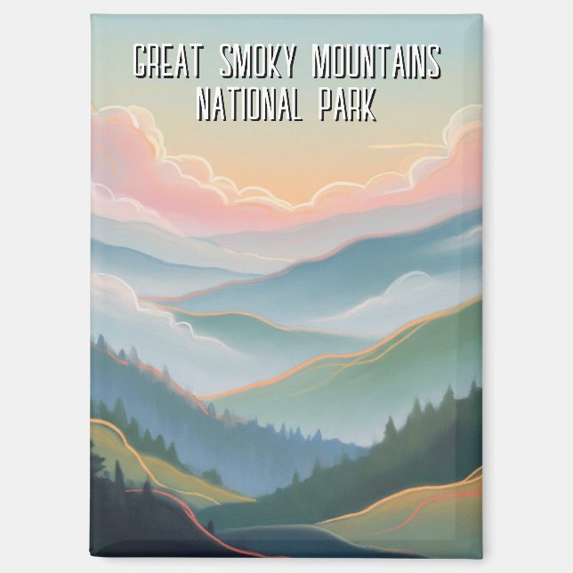 Aimant Grande randonnée dans les monts Great Smoky (Recto)