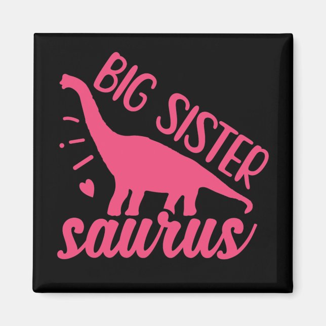 Aimant Grande Sœur Saurus rose (Devant)