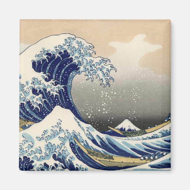 Aimant Grande vague Kanagawa peinture japonaise (Devant)