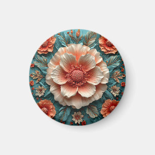 Aimant Grandes fleurs de corail