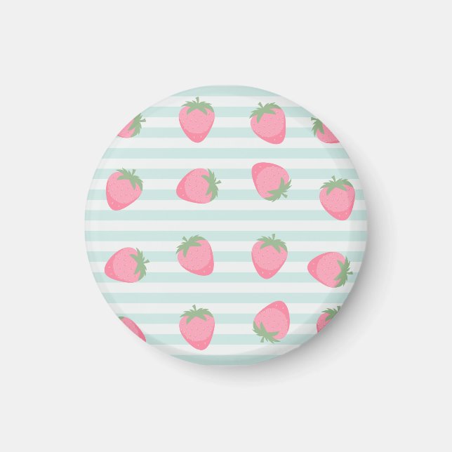 Aimant Grandes fraises roses (Devant)
