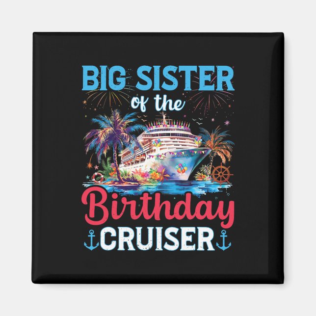 Aimant Grandes Soeurs De L'Anniversaire Cruiser Funny Cru (Devant)