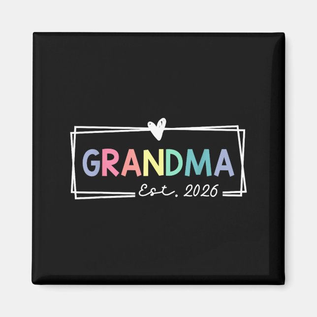 Aimant Grandma Est 2026 Promoted To Grandma 2026 For Gran (Devant)