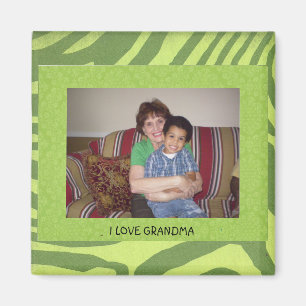 Aimant GRANDMA : "I Love Grand-mère" Cadre photo